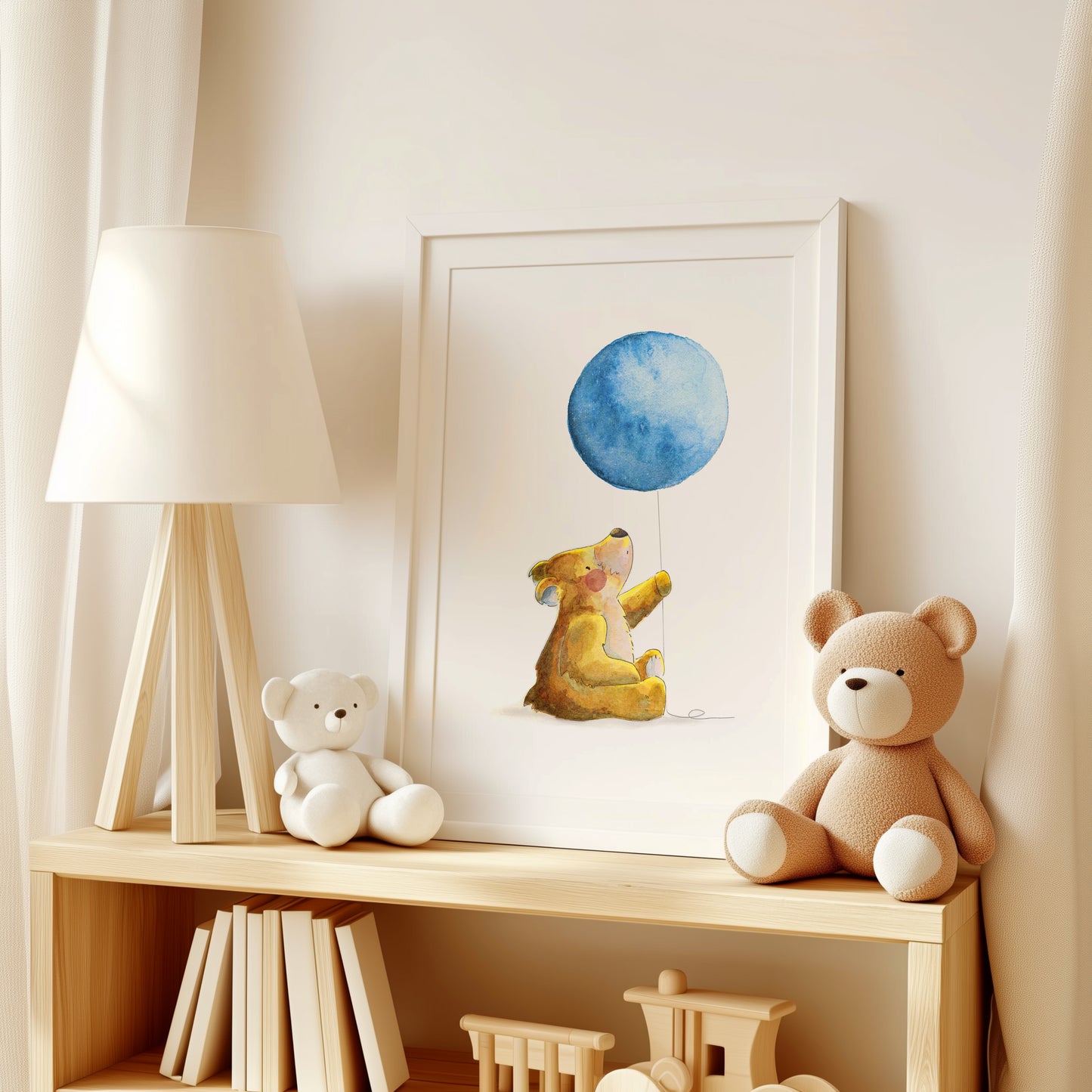 Blue Balloon Bear