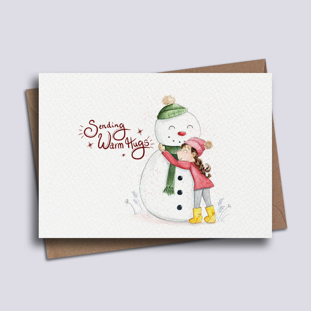 Warm Hugs Christmas Card