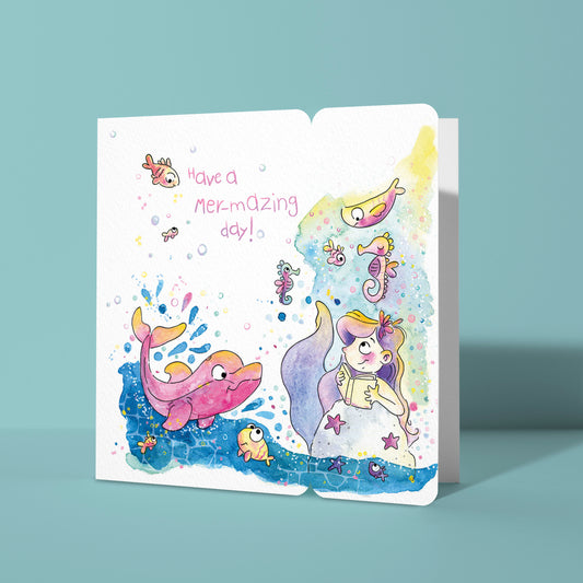 Mermaid Keepsake Bookmark Card