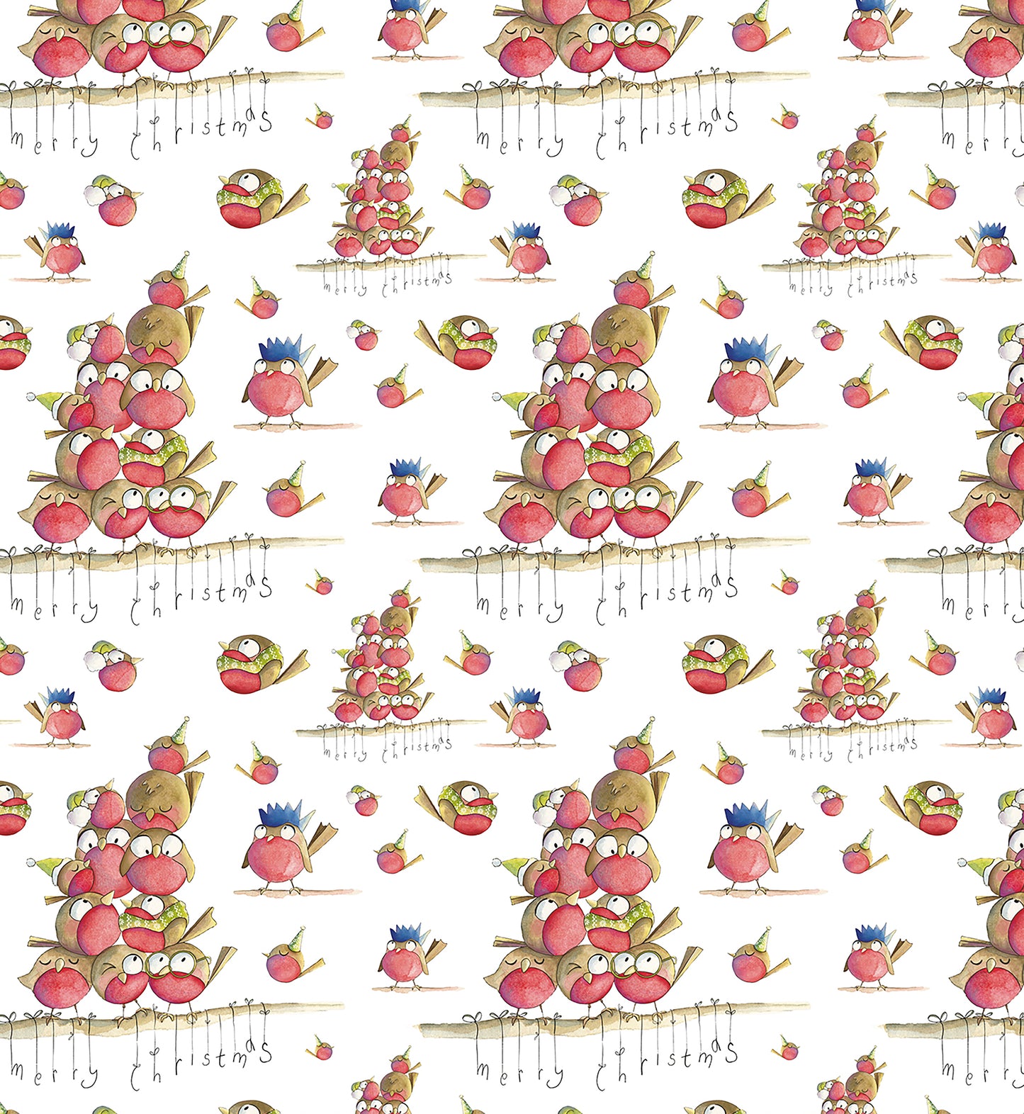 Cute Robin Christmas Wrapping Paper