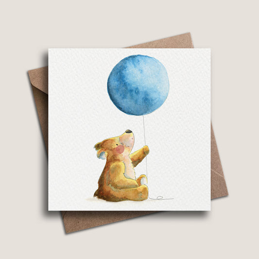 Bear & Blue Balloon