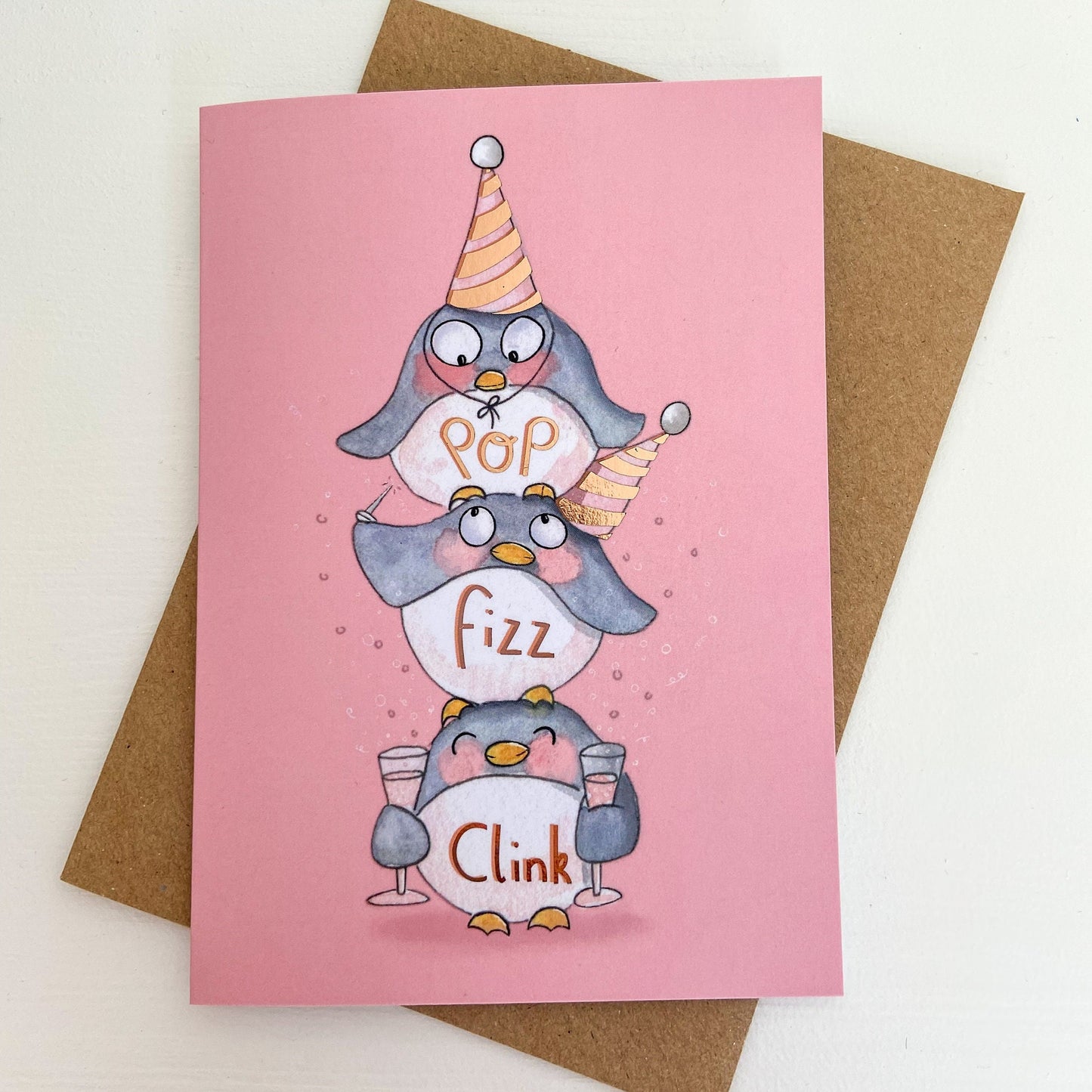 Fizz, Pop, Clink with Rose Gold Foil